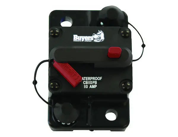80 Amp Circuit Breaker With Manual Push-To-Trip Reset | Buyers Products Cb80pb 1