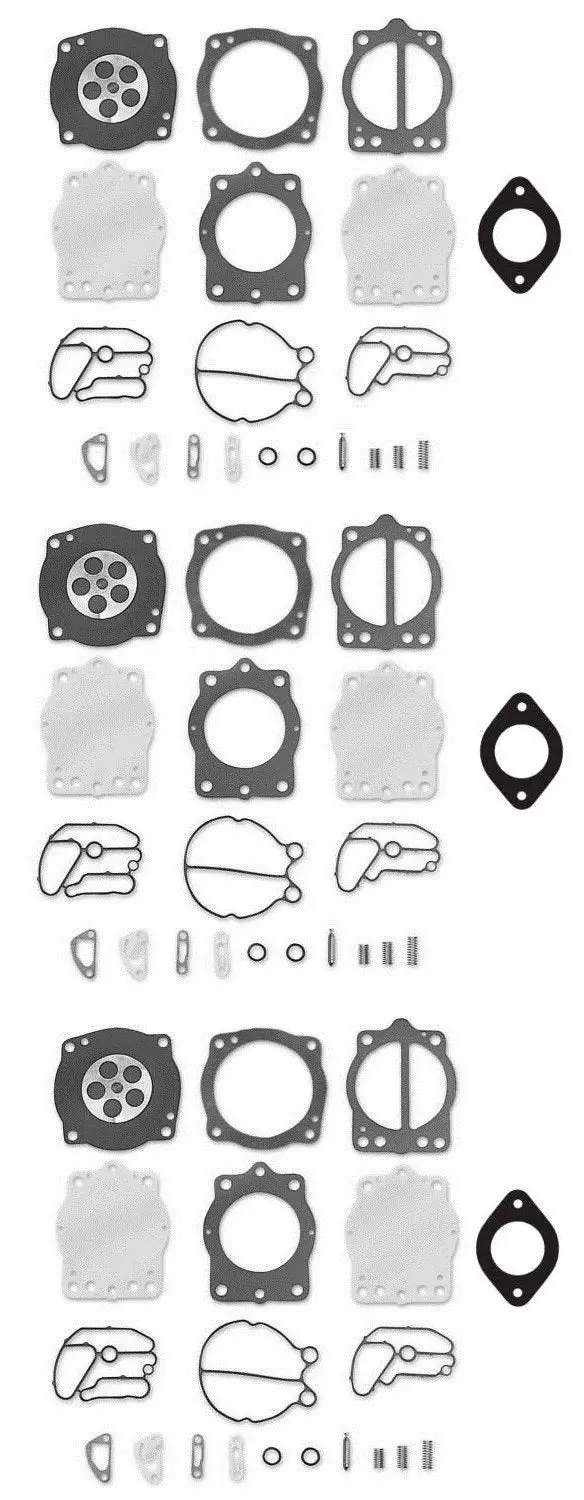 Polaris Keihin Triple Carb Rebuild Kit With Base Gasket 5830043 Sl Slx Sltx 1050 1