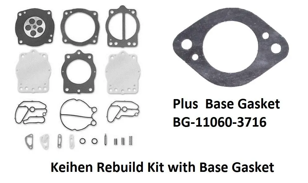 Kawasaki Keihin Rebuild Kit With Base Gasket Sbt# 41-202C For Kawasaki Pwc  550 650 750 Carb  Ss Xi Js Ts Sc Sx 1