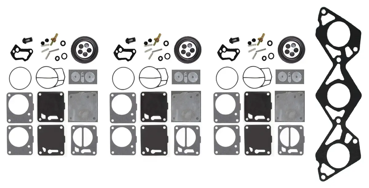 Yamaha Mikuni Triple Carb Rebuild Kit With Base Gasket 65U-13556-00-00 Suv Sv 1200 Gp Xl 1200 Npv Jetboat Exciter Twin Single 135 270 1