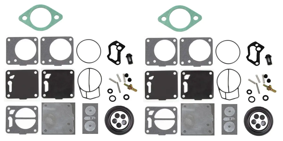 Aftermarket Mikuni Dual Carb Rebuild Kit With Base Gaskets 007-494 Seadoo 650 657 720 717 787 800 Kawasaki 11060-3786 Polaris 3240128 Carburetor 15-001 1