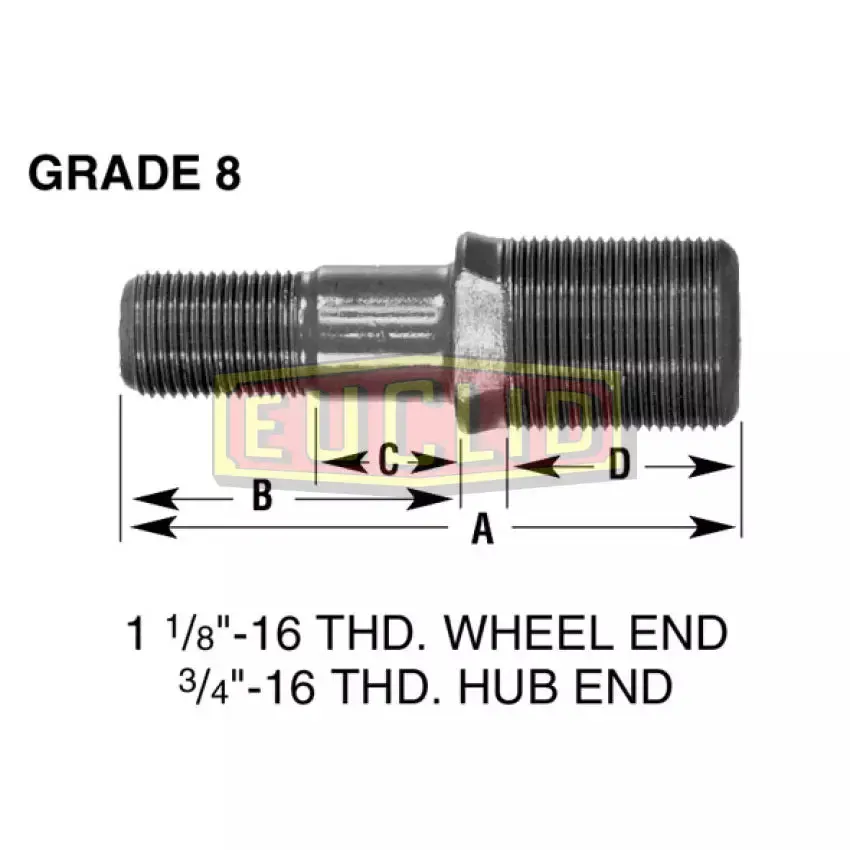 Wheel End Hardware - Wheel Stud | E-3727-L Euclid 1