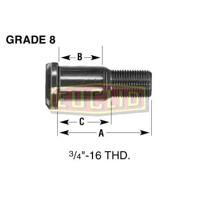 1.31" Clipped Head Disc Wheel Headed Stud | E5618r Euclid 1