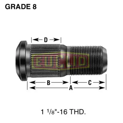 1.38" Lh Headed Wheel Stud | E5898l Euclid 1