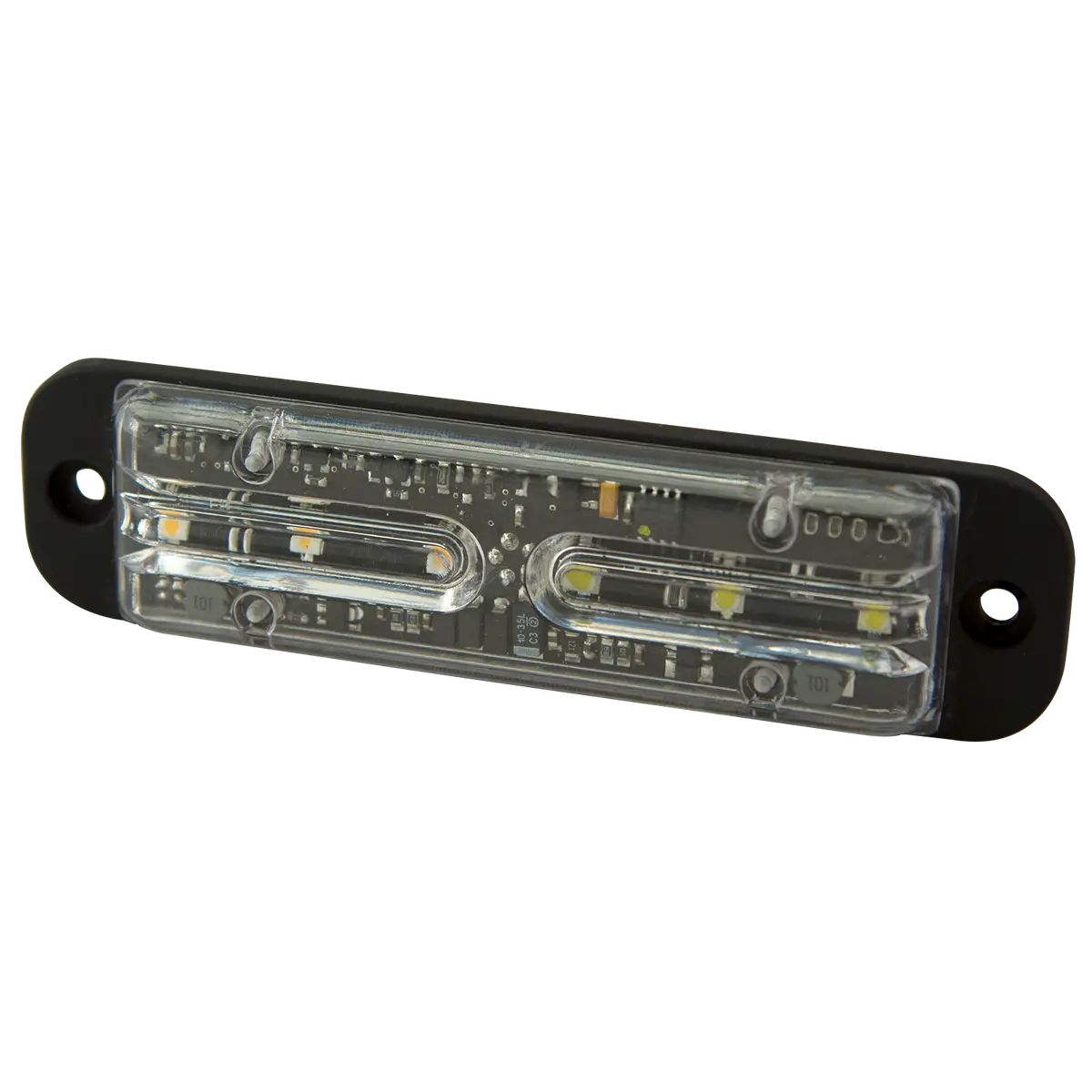 4.8" Red/Clear Bright & Versatile 6-Led Warning Light, 29 Flash Pattern | Ecco Ed3701rc 1