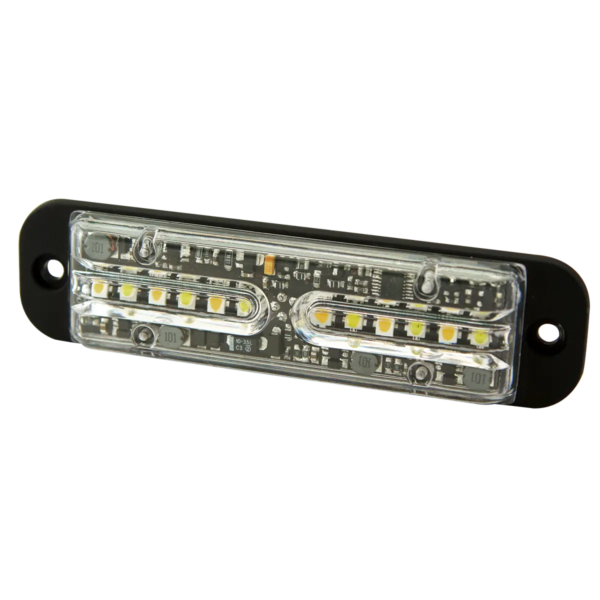 4.8" Red/White Bright & Versatile 12-Led Warning Light, 69 Flash Pattern | Ecco Ed3702ag 1