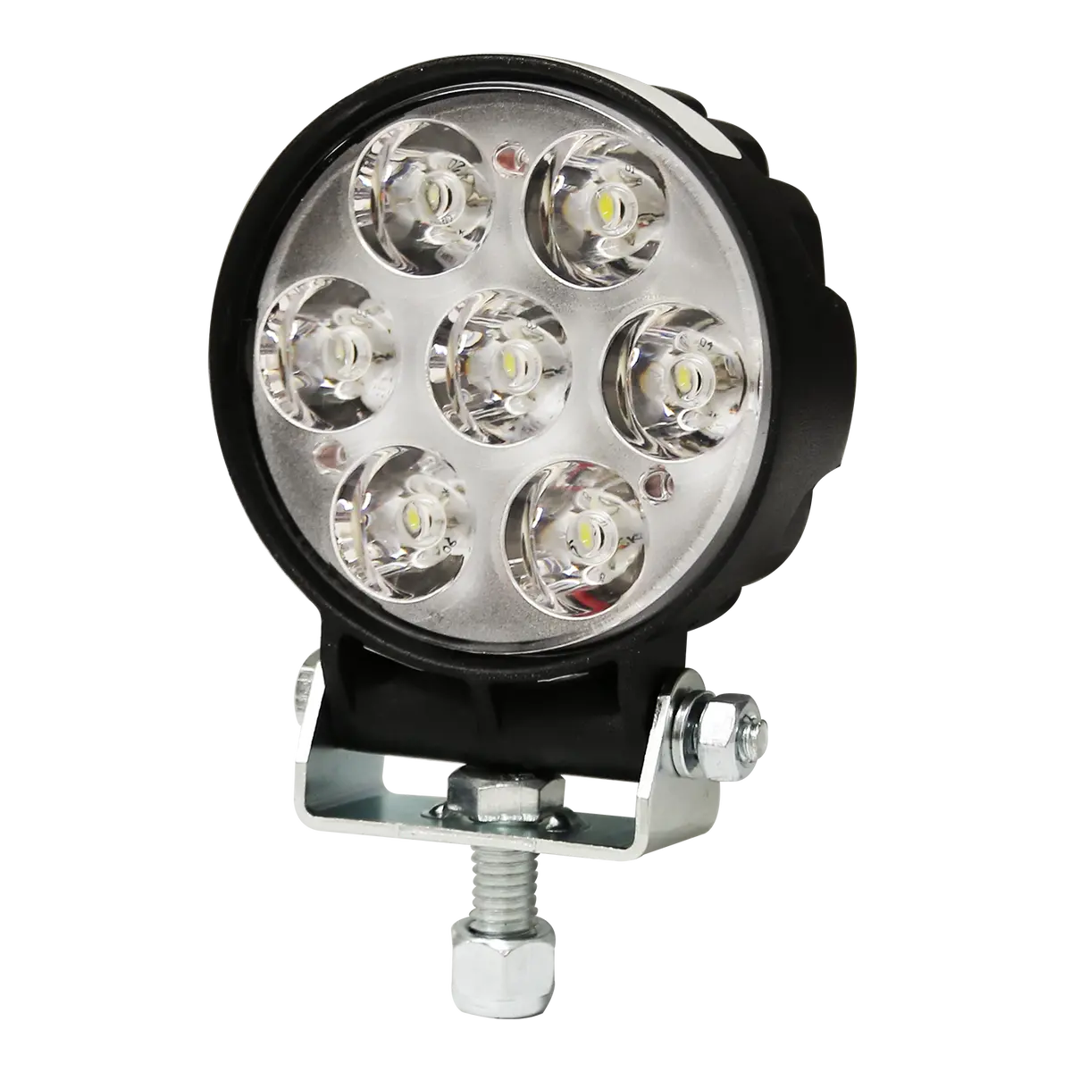 7-Led Round Flood Beam Light With Standard Connection, 1 Bolt Mount | Ecco Ew2110 1