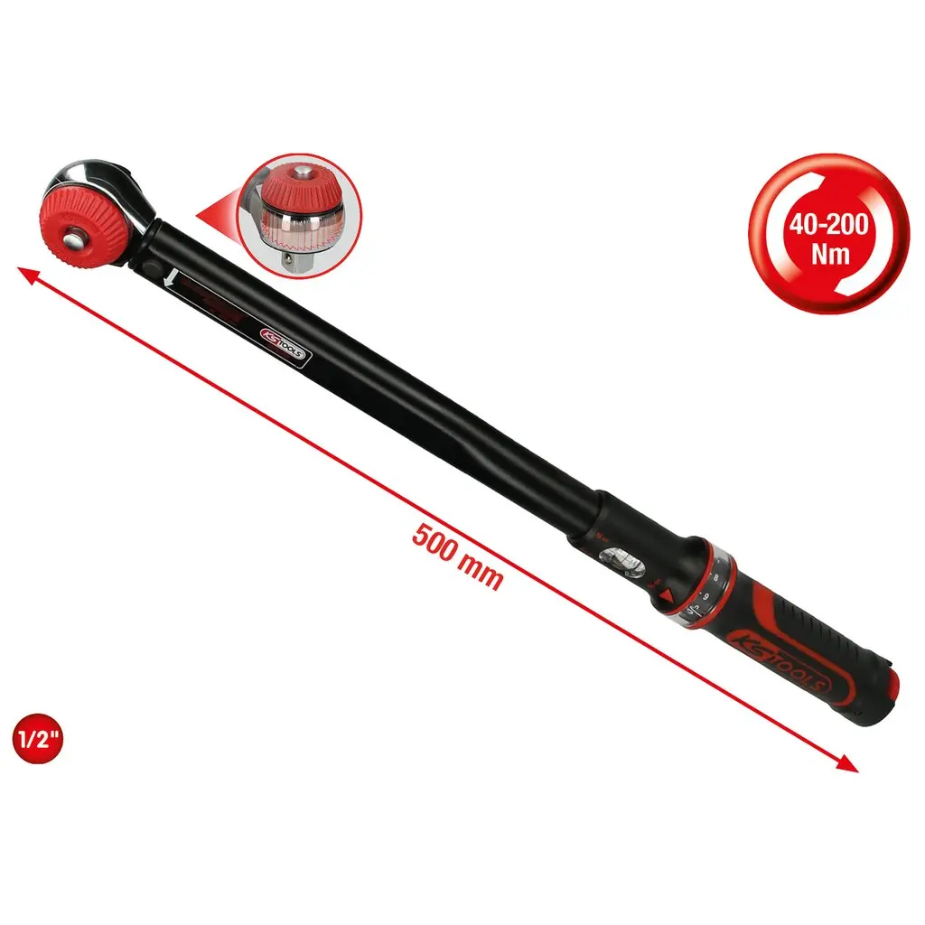 Ergotorque Precision Torque Wrench With Rotary Mushroom Ratchet Head 4