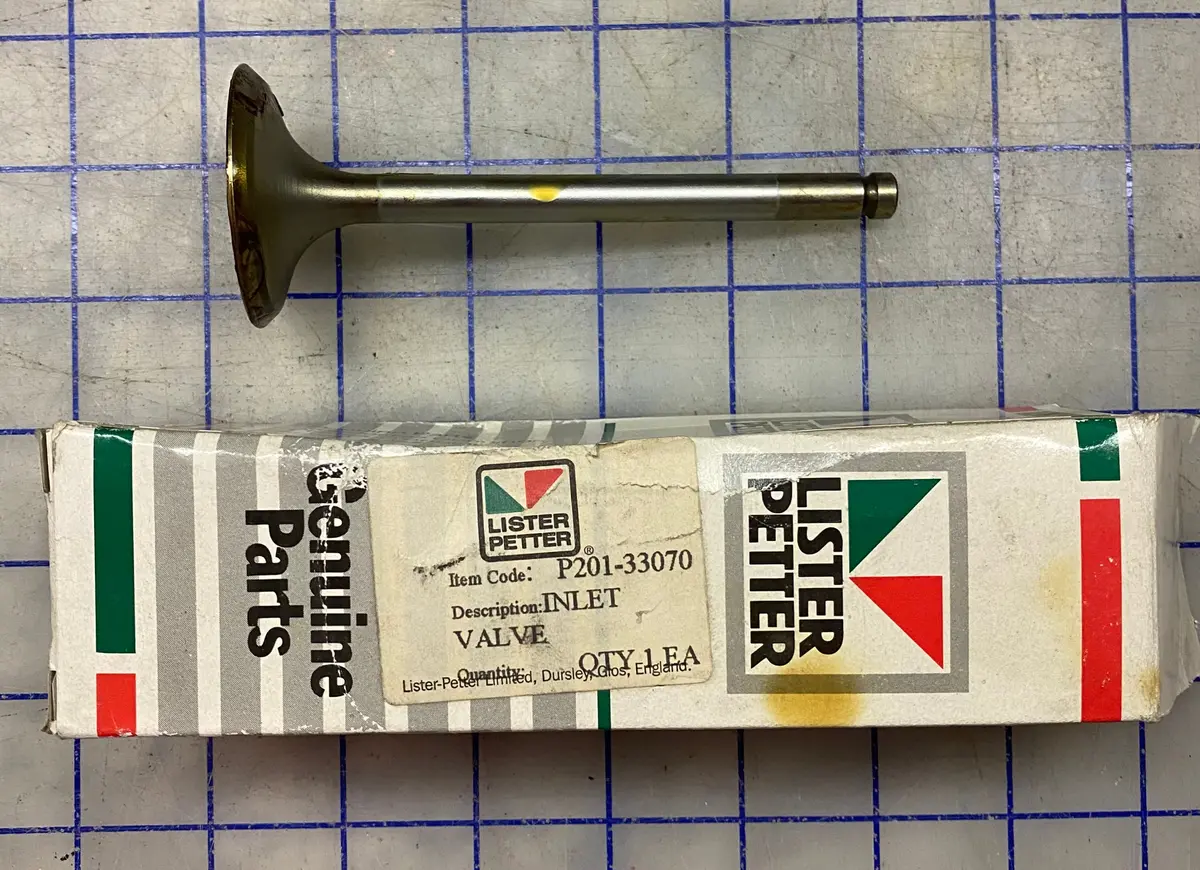 201-33070 Inlet Valve, Used On Tr, Lister Petter Series Engines. 1