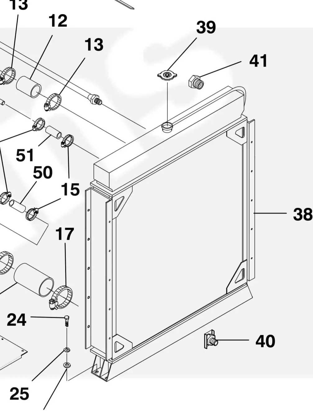 130-3587 Radiator, Used On The Cummins 400 Kw And 500Kw Df 60 Hertz Model Generators, With The Kta 12 And 19 Engines. This Is An Aftermarket New Radiator, Cummins Has Obsoleted This Oem Part. 2