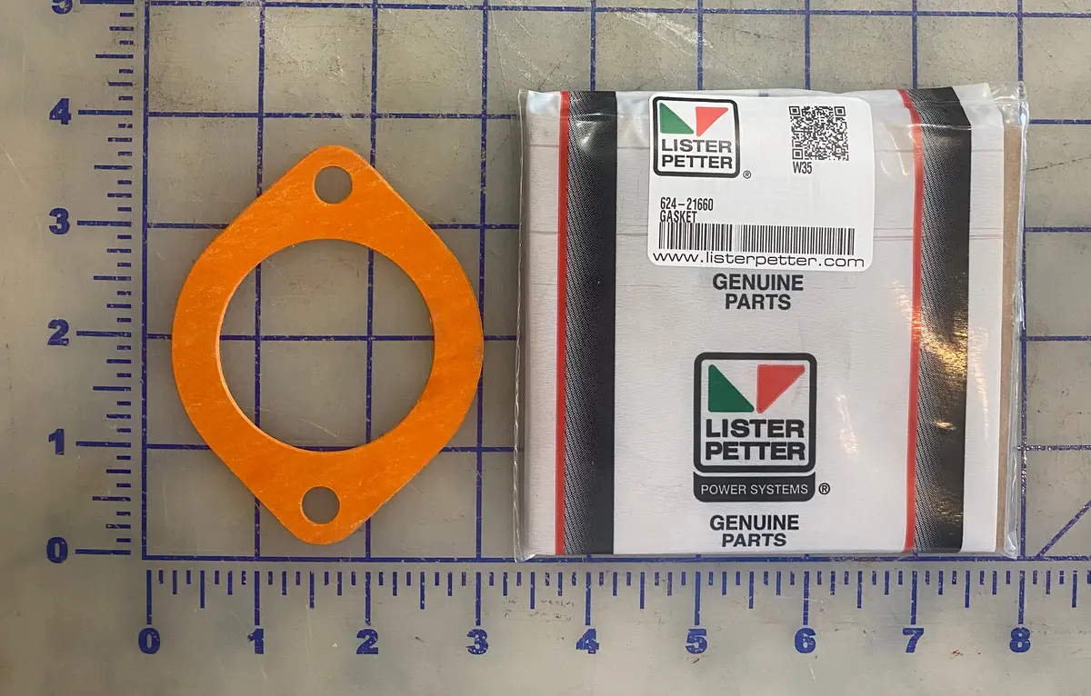 624-21660 Thermostat Housing Gasket, Dws Lister Petter Engine. Part Number 32A46-01400 Is Also Associated With This Gasket 1
