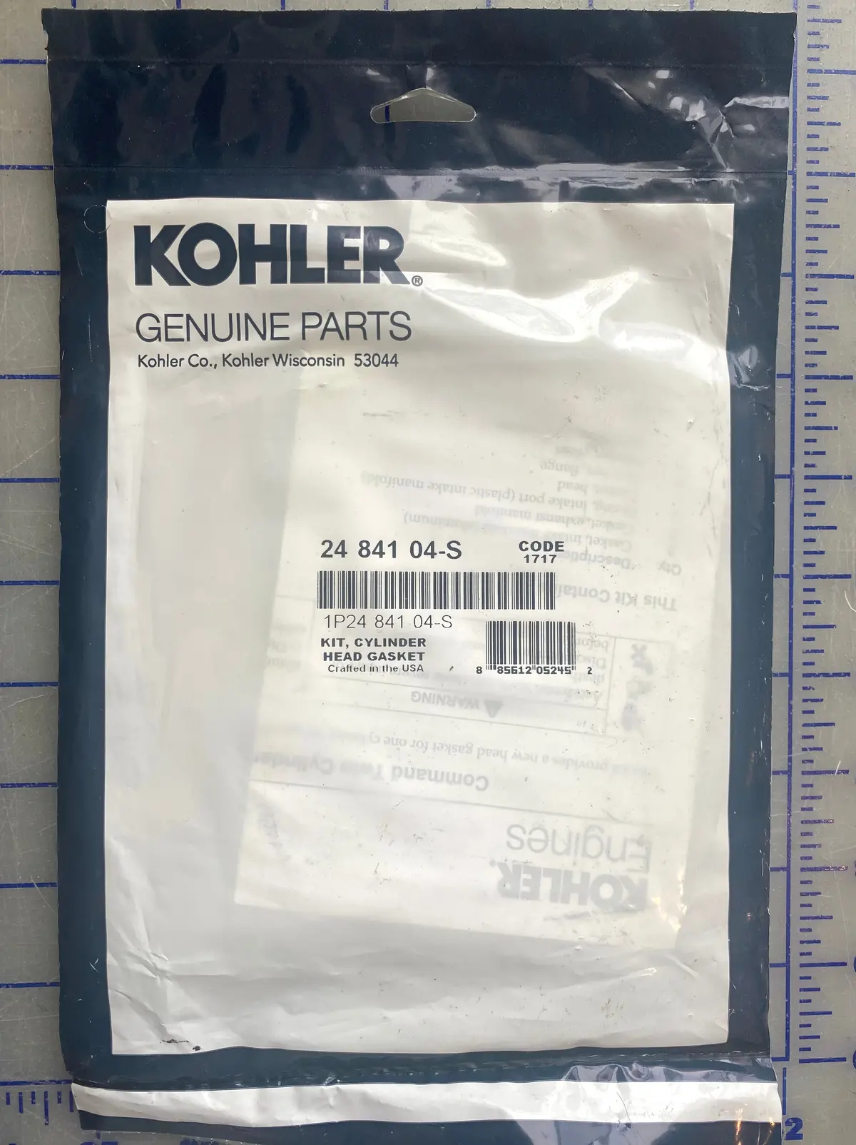 24 841 04-S Head Gasket Kit, Complete Head Gasket Kit For One Cylinder On A The Elliott Or Genmac Mpsg/Hsd 12 Units. 1