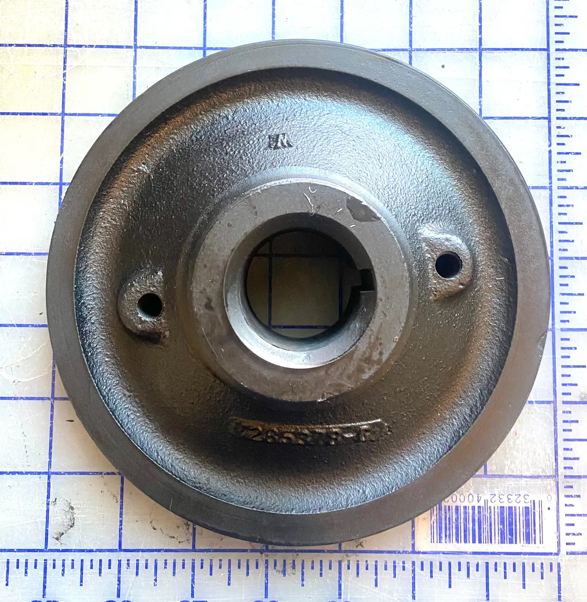 285378-C Pully, Lower Crankshaft Used On The D198 Hercules Diesel Engine 2
