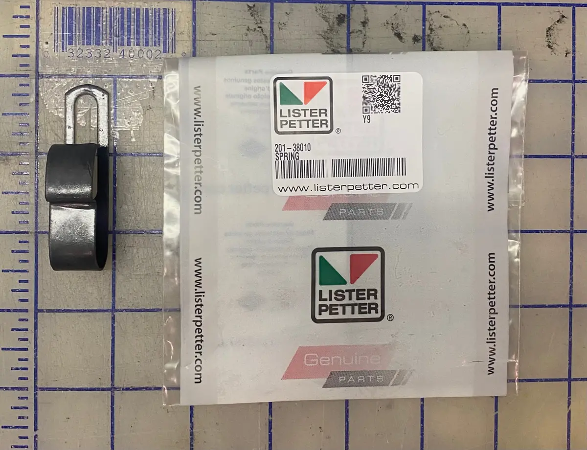 201-38010 Stopping Lever  Spring, Used On The Lister Petter Tx, Ts And Tr Series Line Of Engines. 1