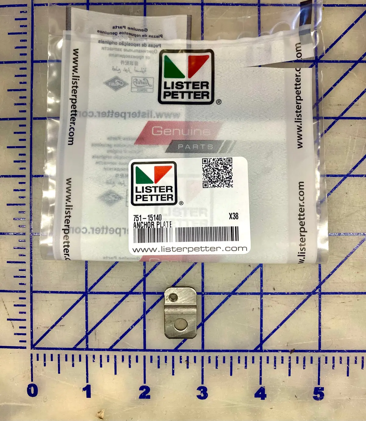 751-15140 Anchor Plate,  Used On The Lister Petter Lpw Series Engines Also Known As The Alpha Series. This Is A Internal Governor Part. 1