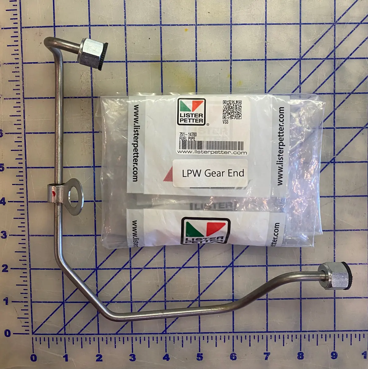 751-14780 Injector Pipe Assembly, Used On The Lister Petter Lpw And Lpwt Series Engine. This Is For The Number 1 Cylinder Only. 1