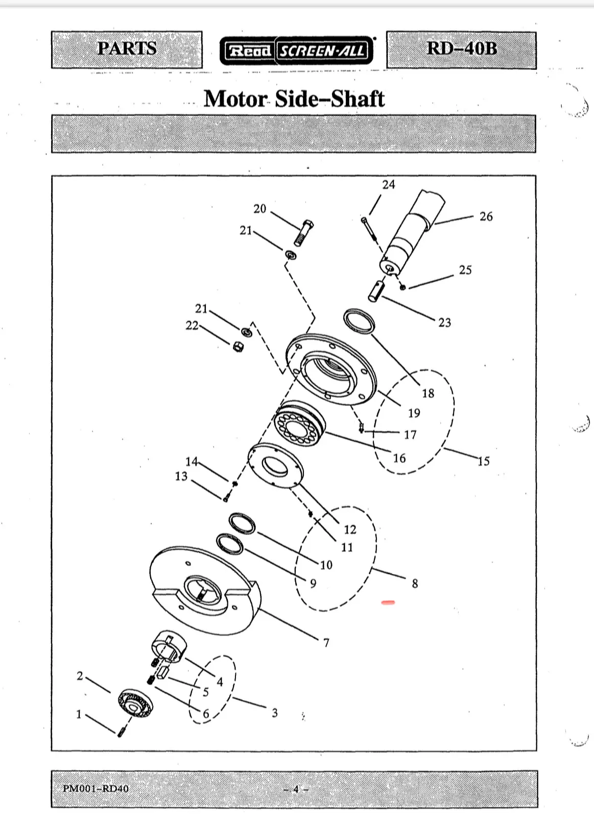 11404 Seal, Shaft Seal For Read Screen-All Screen, Model Rd-40. This Is The Special “Notched” Seal 1