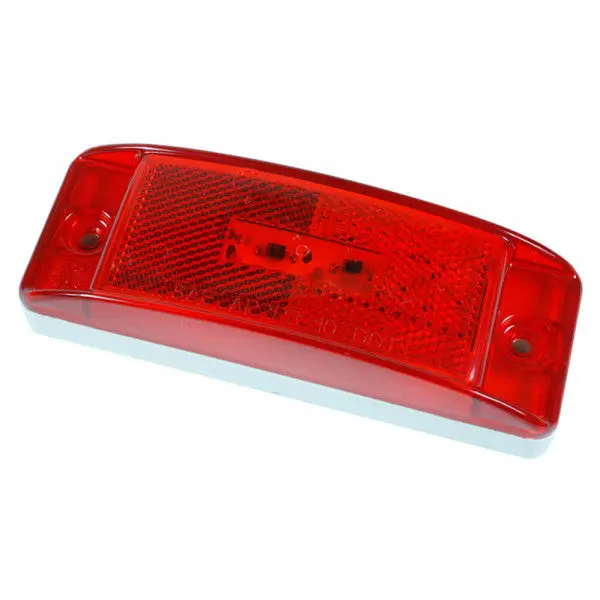 Red Rectangular Hi Count® Turtleback® Ii Led Clearance Marker Light, Blunt Cut | Grote G2102 1