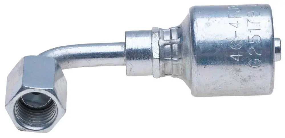 Female Jic 37 Flare Swivel - 90 Bent Tube (Megacrimp) | G25179-0405 Gates 1