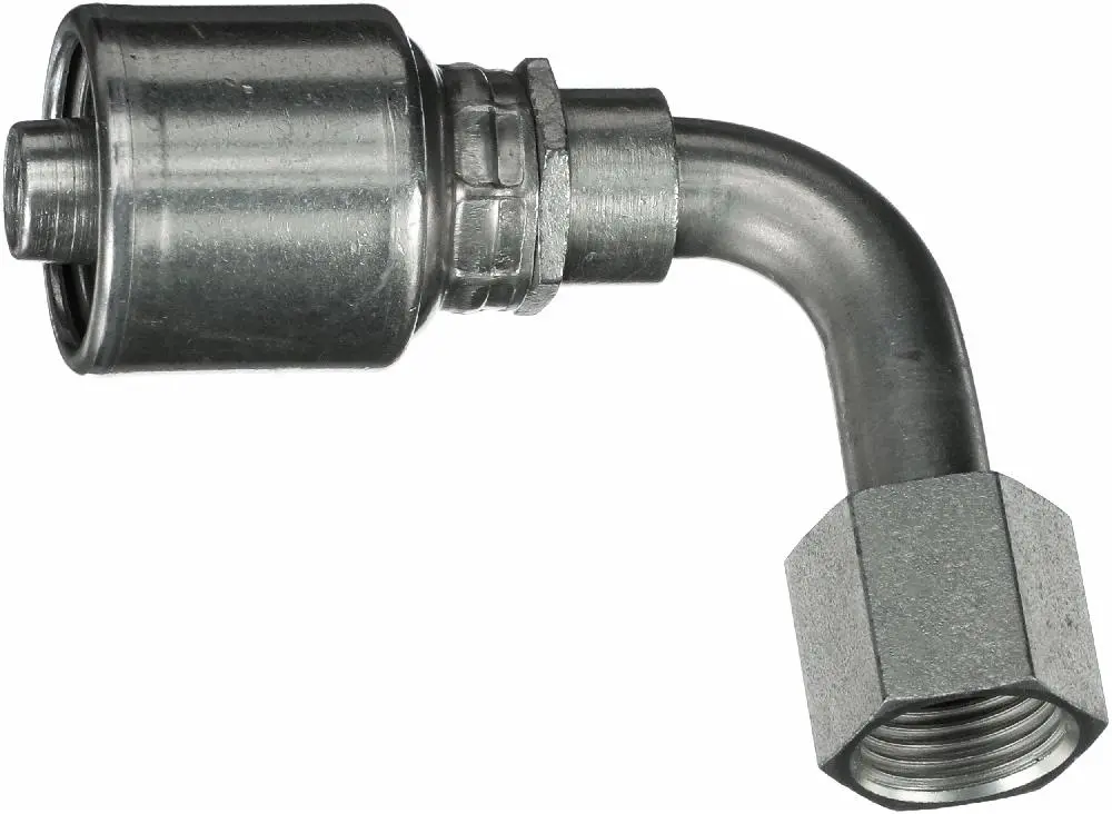Female Sae 45 Flare Swivel - 90 Bent Tube (Megacrimp) | G25205-0606 Gates 1