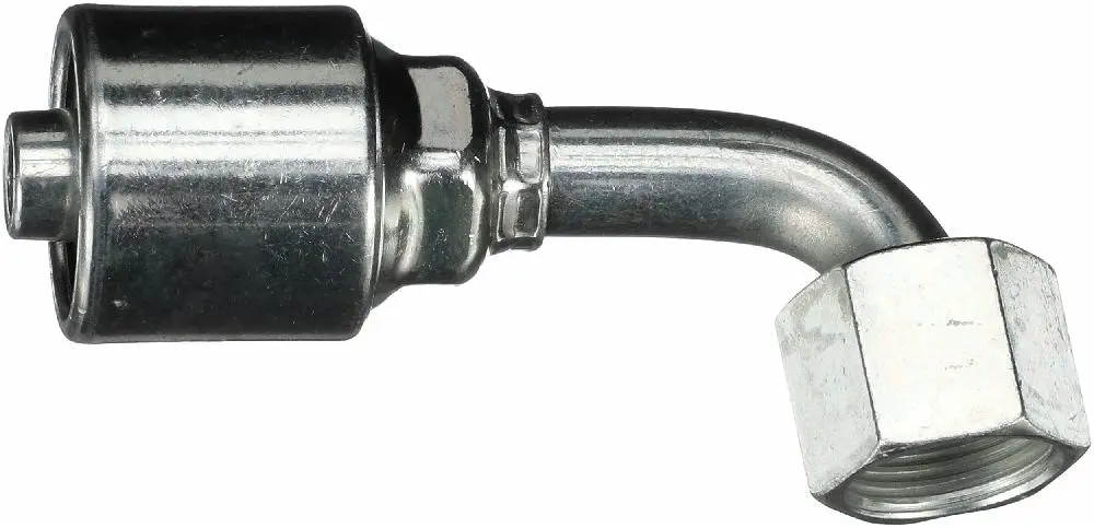 Female Flat-Face O-Ring Swivel - 90 Bent Tube (Megacrimp) | G25241-1212 Gates 1