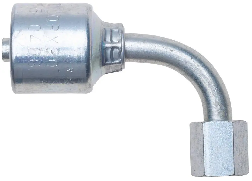 Female Din 24 Cone Swivel - Light Series With O-Ring - 90 Bent Tube (Megacrimp) | G25655-0610 Gates 1