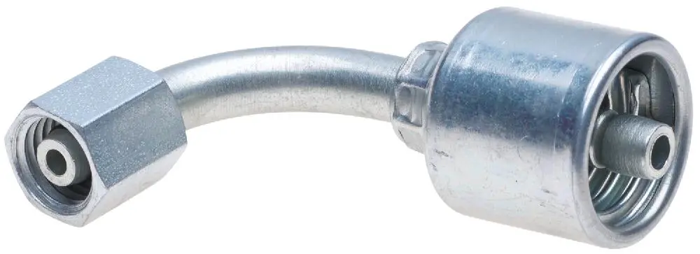 Female Din 24 Cone Swivel - Light Series With O-Ring - 90 Bent Tube (Megacrimp) | G25655-1018 Gates 1