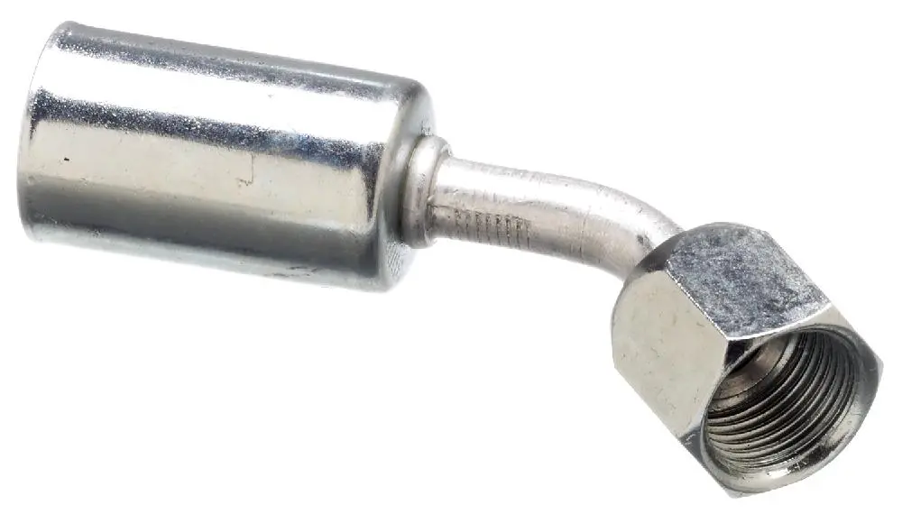 Female Sae 45 Flare Swivel - 45 Bent Tube - Aluminum (Polarseal Aca) | G45202-0606 Gates 1