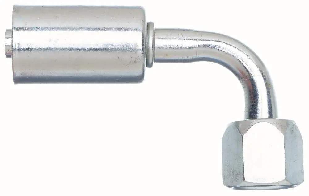 Female Sae 45 Flare Swivel - 90 Bent Tube - Aluminum (Polarseal Aca) | G45205-0606 Gates 1
