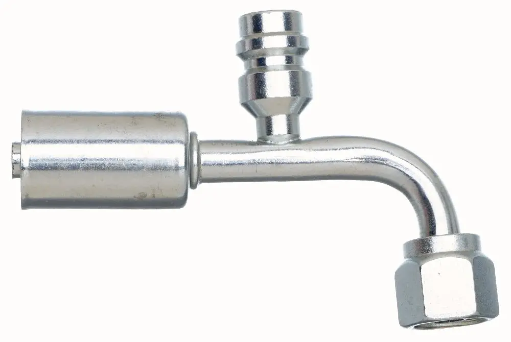 Female Sae Tube O-Ring Nut Swivel-R134a Svc Port-90 Bent Tube-Alum Polarseal Aca | G45589-0606 Gates 1