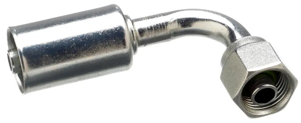 Female Sae Tube O-Ring Nut Swivel - 90 Bent Tube - Aluminum (Polarseal Aca) | G45592-1010 Gates 1