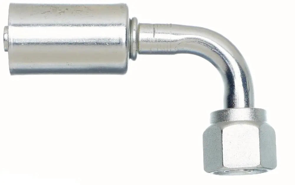 Female Sae Tube O-Ring Nut Swivel - 90 Bent Tube - Aluminum (Polarseal Aca) | G45592-0606 Gates 1