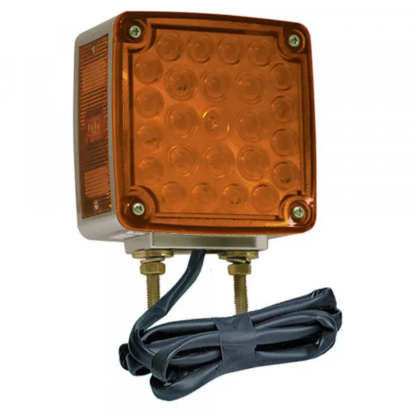 Hi Count® Double-Face Amber Led Stop Tail Turn Light With Side Marker W/ Packard Connector | Grote G5543-5 1