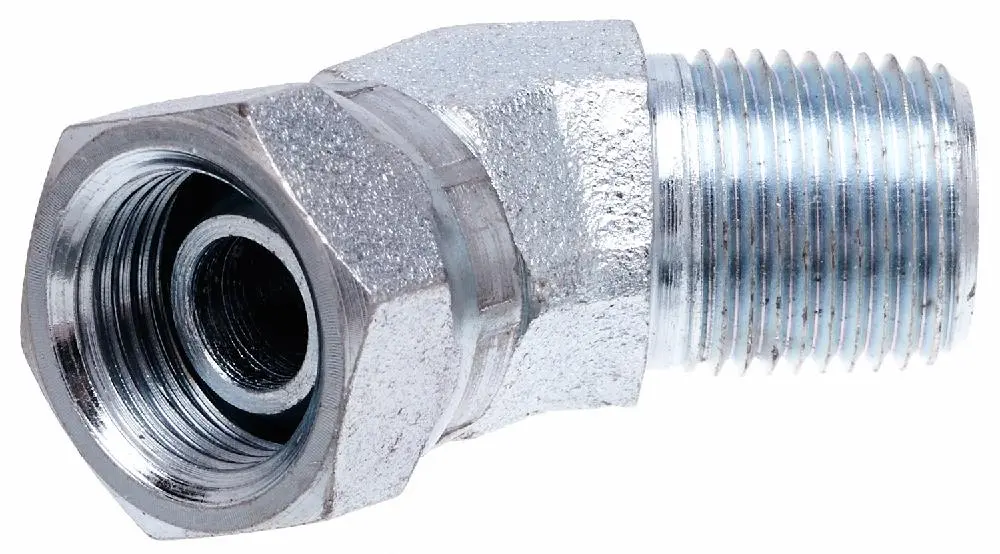 Male Pipe Nptf To Female Pipe Swivel Npsm - 45 (Sae To Sae) | G60142-0404 Gates 1