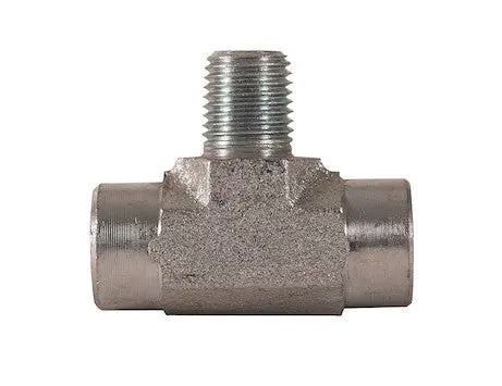 Male Branch Tee 1/4 Inch Male Pipe Thread To Two 1/4 Inch Female Pipe Thread | H3609x4 Buyers Products 1