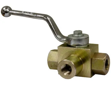 3/4 Inch Nptf 3-Port High Pressure Ball Valve | Buyers Products Hbv3w075 1