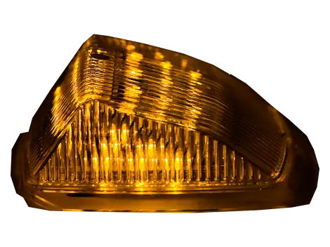 Amber, Clear Lens Square Cab Marker Replacement Light | Hd10031yc Heavy Duty Lighting 1