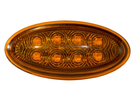 Amber Peterbilt Oval Led Side Marker Turn Light | Hd45008smdy Heavy Duty Lighting 1