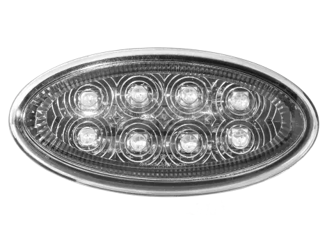Clear Peterbilt Oval Led Side Marker Turn Light | Hd45008smdyc Heavy Duty Lighting 1