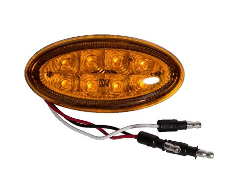 Amber Peterbilt Oval Led Side Marker Turn Light | Hd45108smdy Heavy Duty Lighting 1