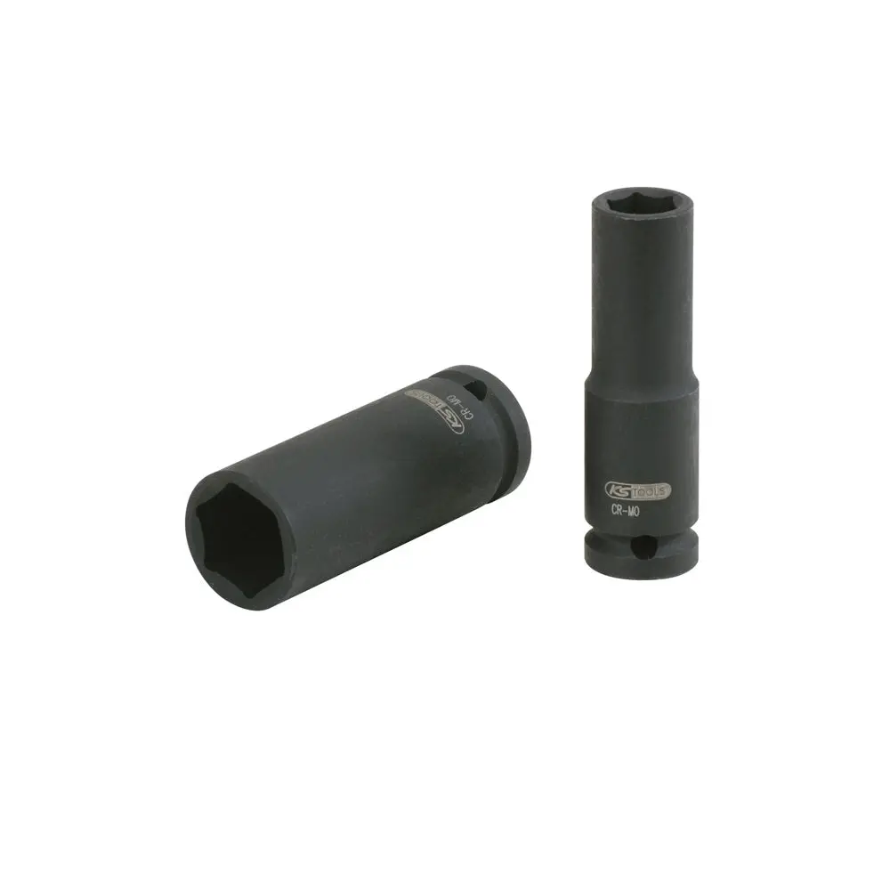 1/2" Dr. 6 Point Hexagon Impact Socket, Deep 1