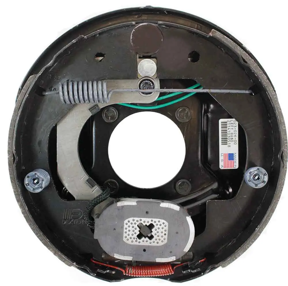 Left Hand Electric Trailer Brake Backing Plate Assembly, 10 X 2-1/4" | K23-026-00 Dexter 1