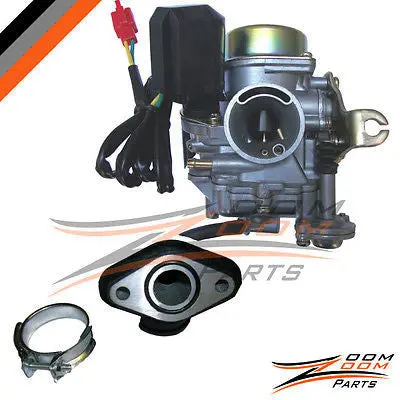 20Mm Giovanni 50Cc 50 Carburetor & Intake Manifold Boot Scooter Moped Carb New 1