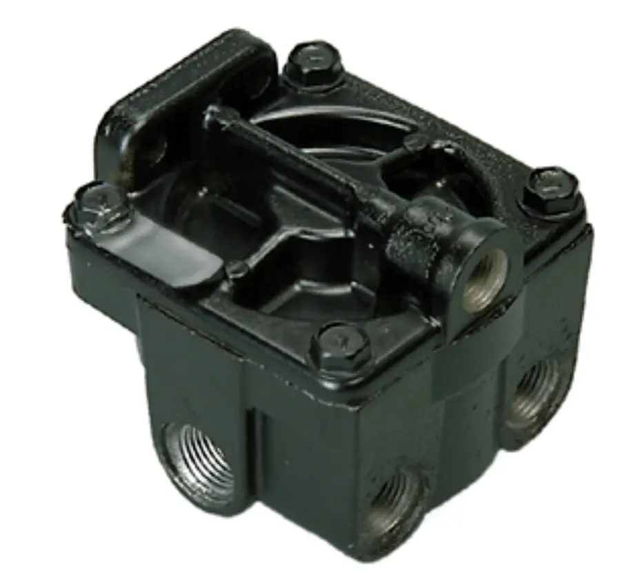 Air Brake Relay Valve - New, Without Anti-Compounding, Dual Control, With Bracket | Kn28065 Haldex 1