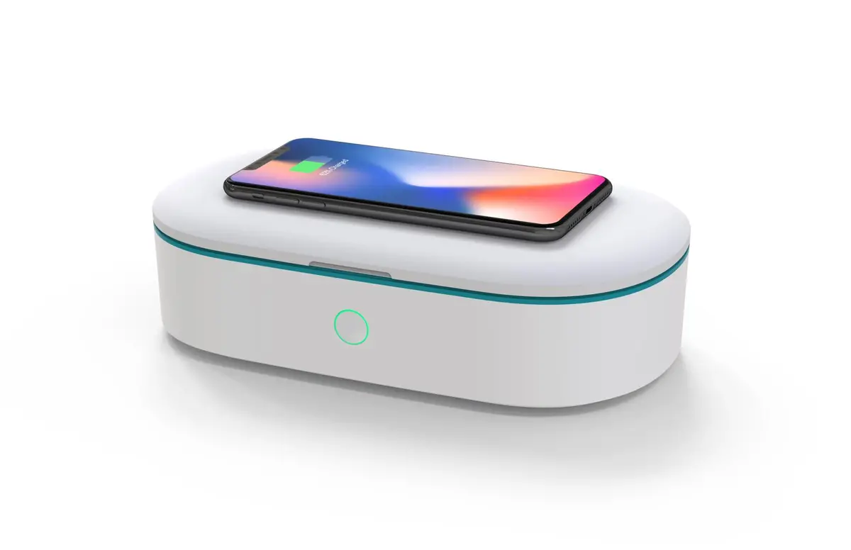 Uv Sterilizer Box With Wireless Charger (White + Green) 1