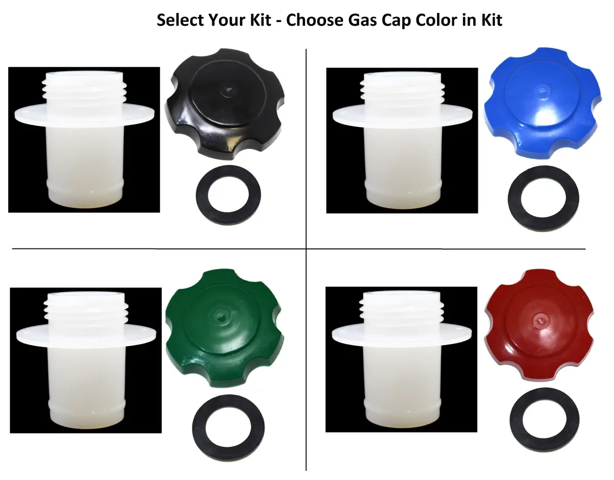 Aftermarket Kawasaki Jet Ski Gas Cap, Gasket & White Fuel Tank Filler Neck Kit Oem # 59231-3734 / 51049-3714 1