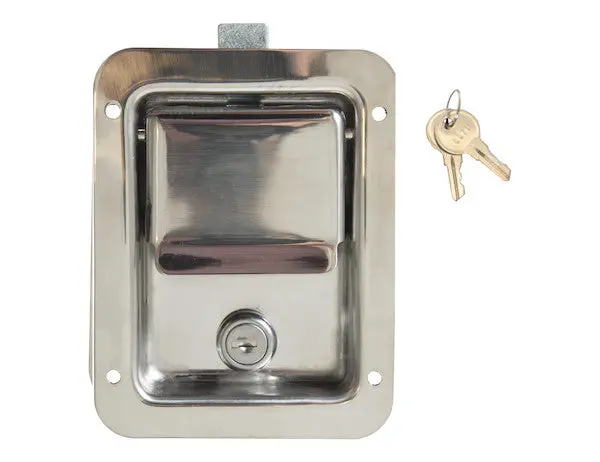 Stainless Steel Single Point Locking Paddle Latch - Thru-Hole Mount | Buyers Products L3885 1