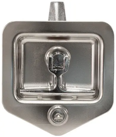 Zinc Plated Single Point T-Handle Latch With Mounting Holes | Buyers Products L8915 1