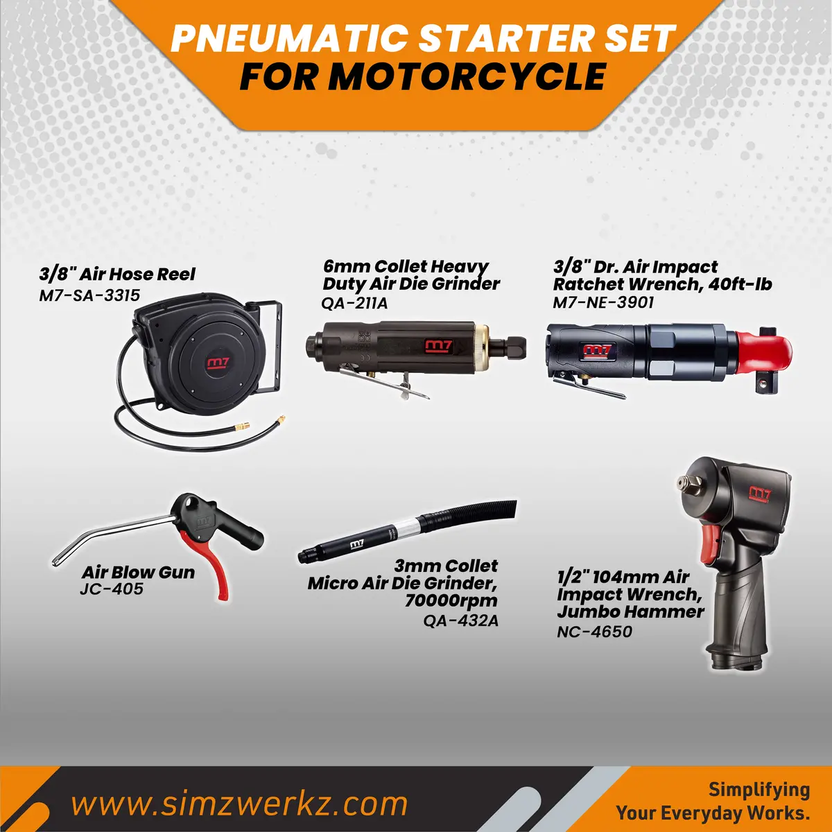 Pneumatic Starter Set For Motorcycle 1