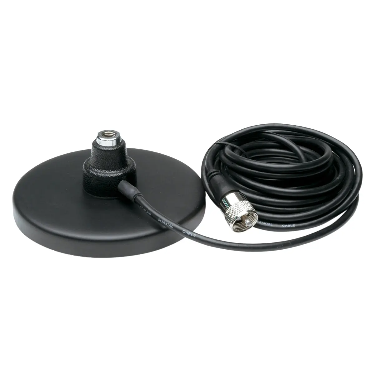 5" Black Magnet Mount Cb Antenna Base With Coax Cable | Solarcon Mag518 1
